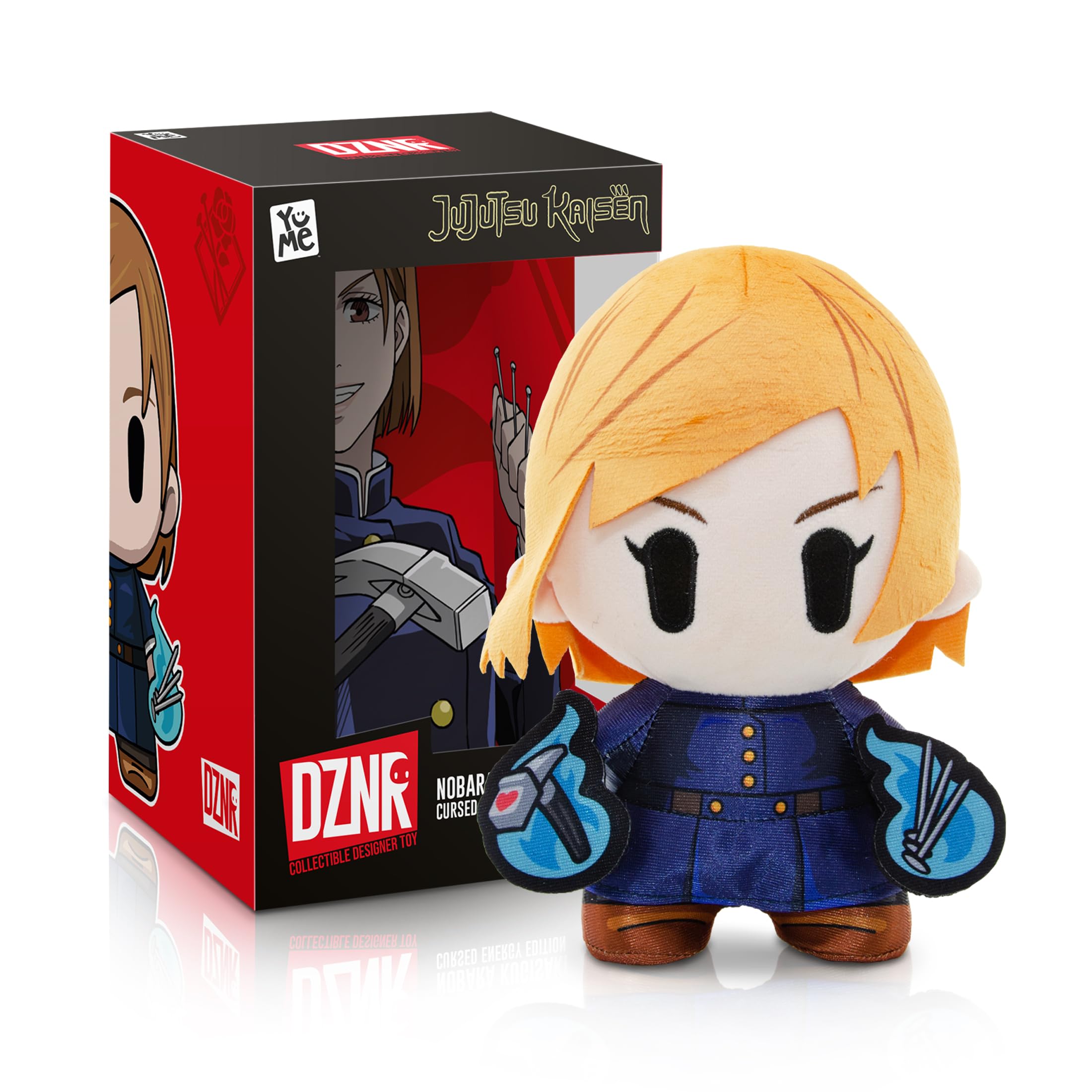 YuMe Jujutsu Kaisen DZNR Plush Cursed Energy Edition Nobara, Blue, 13cm
