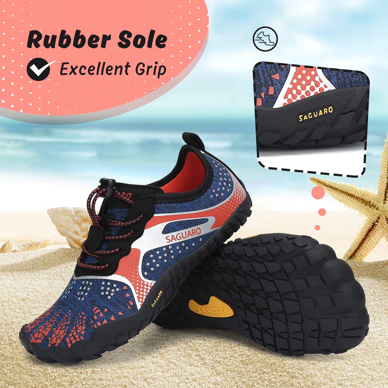 SAGUARO Niños Calzado Descalzos Zapatillas de Trail Niñas Transpirables Minimalistas Zapatillas de Deporte, 24-36 EU — view 6