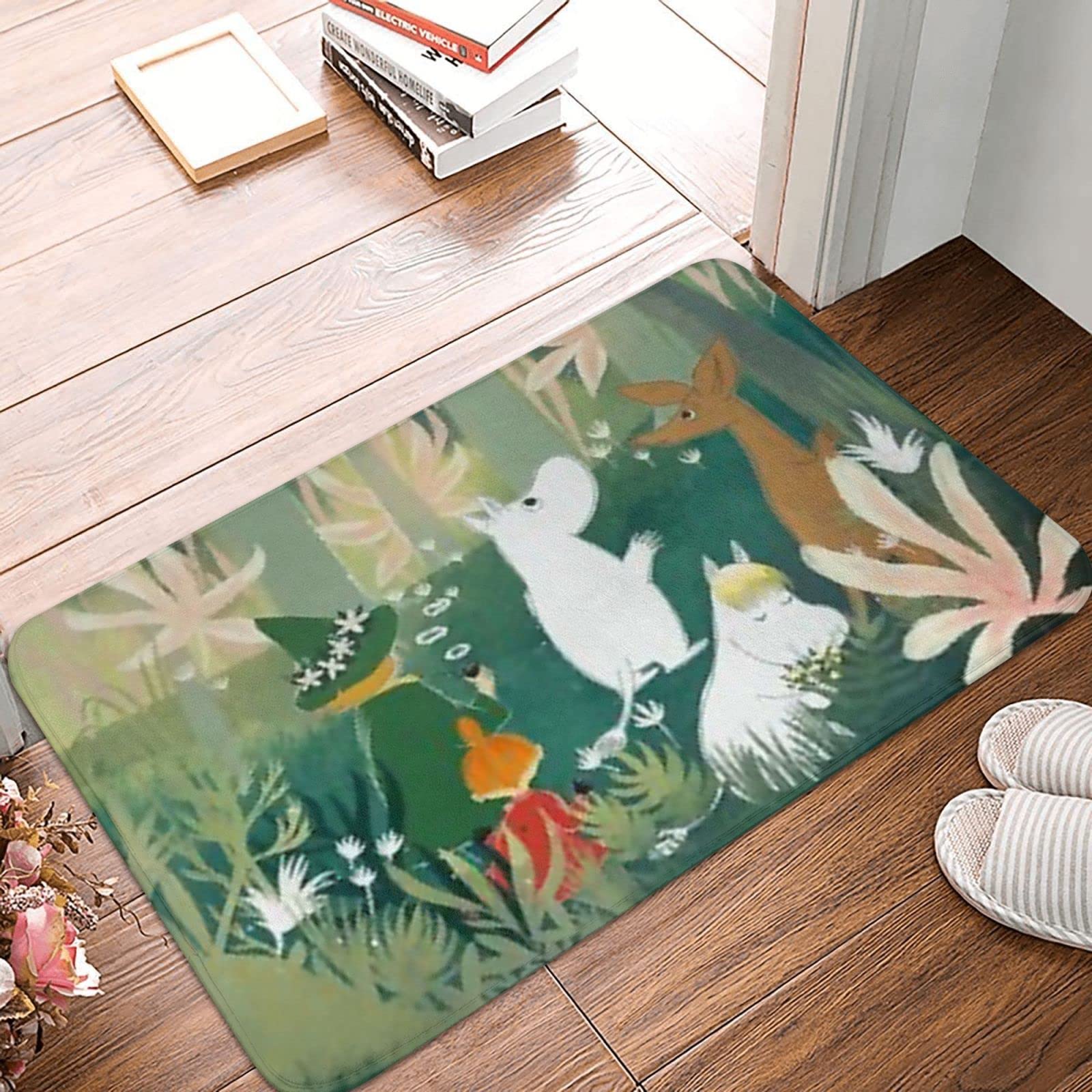 【新着商品】丸眞 玄関マット MOOMIN ムーミン H60×W100cm 灯り ムーミン マット ラグマット 玄関マット 約60×100cm ムーミン 灯りを