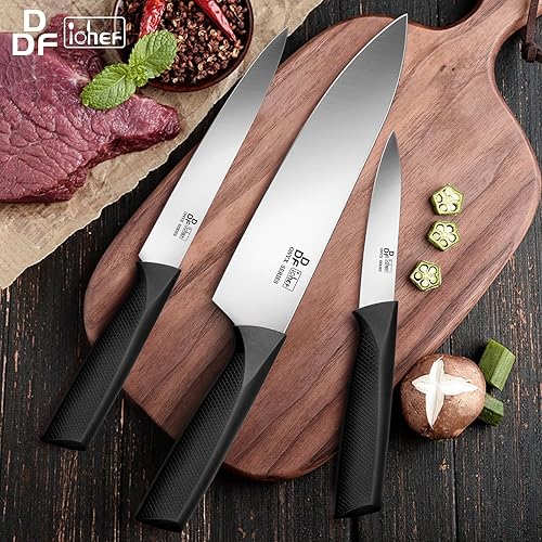 Miniatura 6 de DDF iohEF - Juego de cuchillos de cocina de 16 piezas para cocina con bloque de acero inoxidable de alto carbono, juego de cuchillos con afilador,