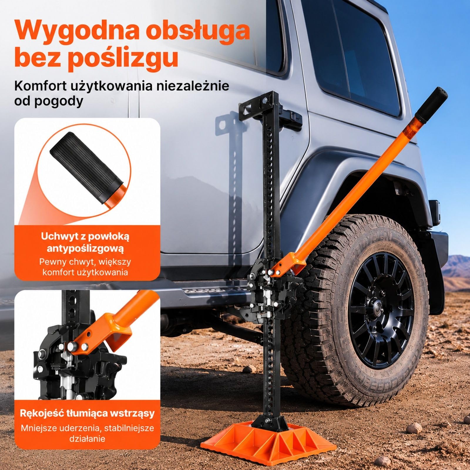 Podnośnik rolniczy terenowy z podstawą, 3,18 t, do traktora