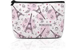Watercolor Paris Tower Makeup Bag - A Rue de Chic Toiletry Essential