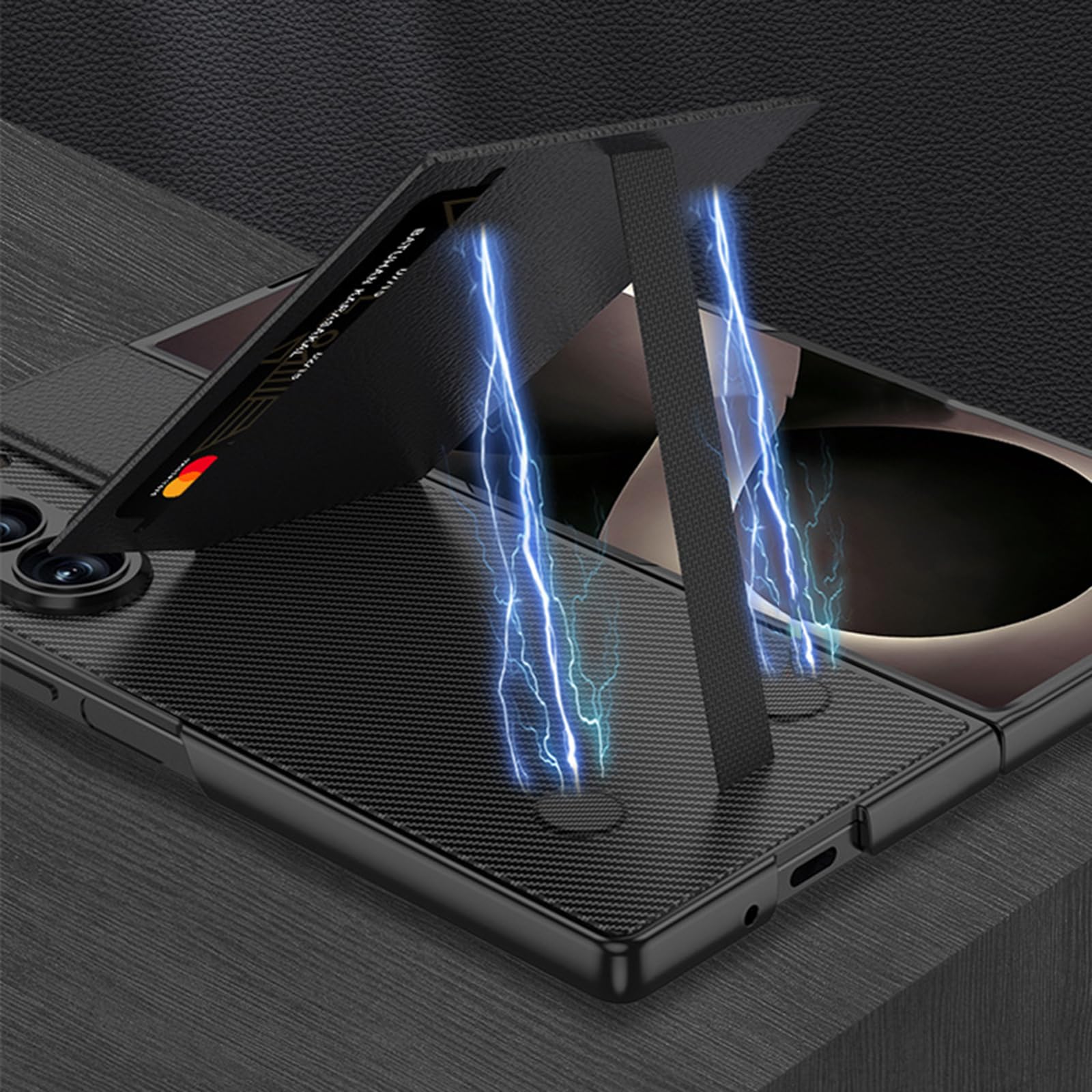 Portafoglio Custodia per Samsung Galaxy Z Fold 8 Ultra, Sottile Pelle