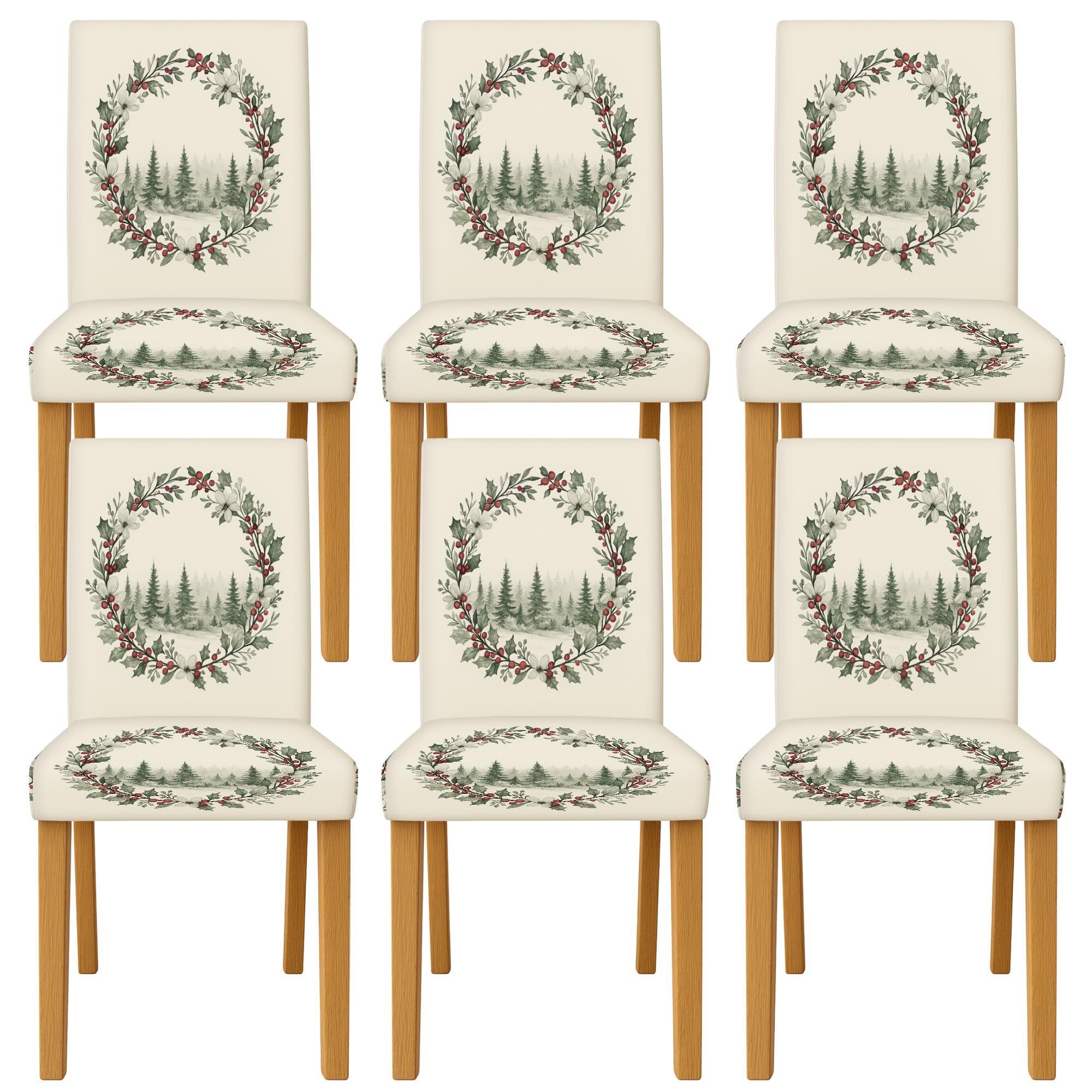 Housses de chaise de salle à manger extensibles lot de 6 pièces amovibles