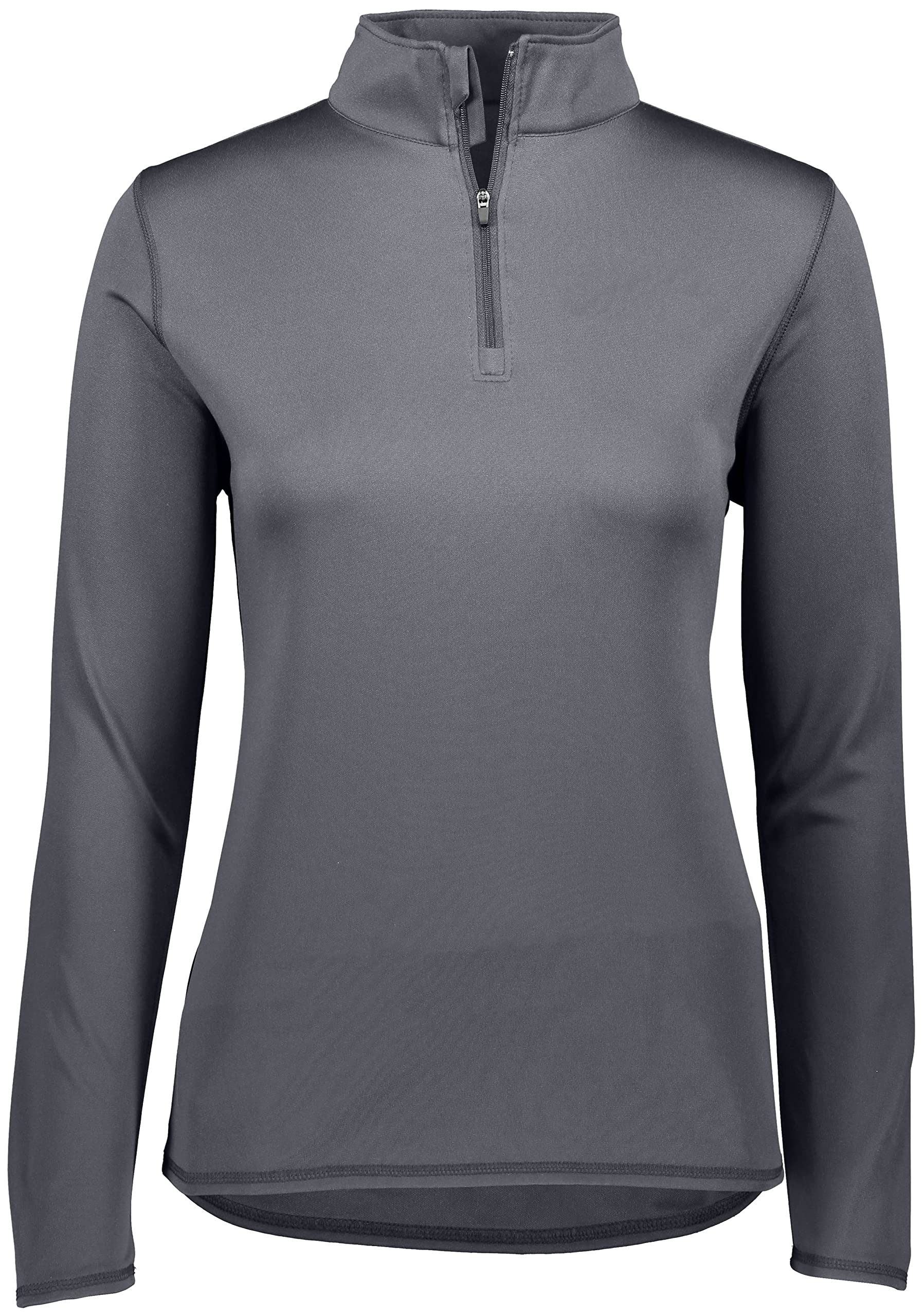 Augusta Sportswear Ladies Attain Wicking 1/4 Zip Pullover - Women's Running Long Sleeve Jacket with Sun Protection, Graphite, Medium
