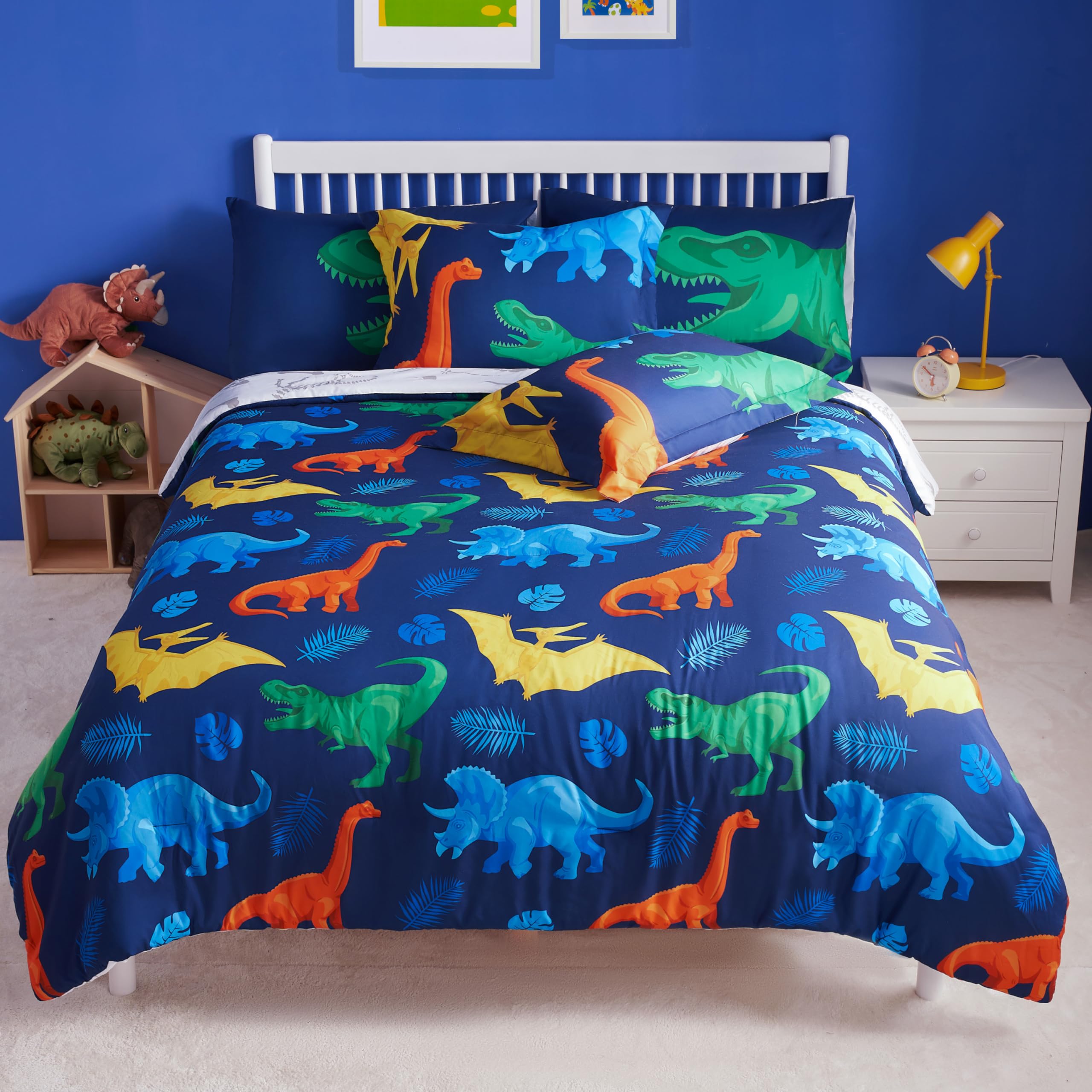 Joiedomi Dinosaur Full Comforter Set 7 Piece