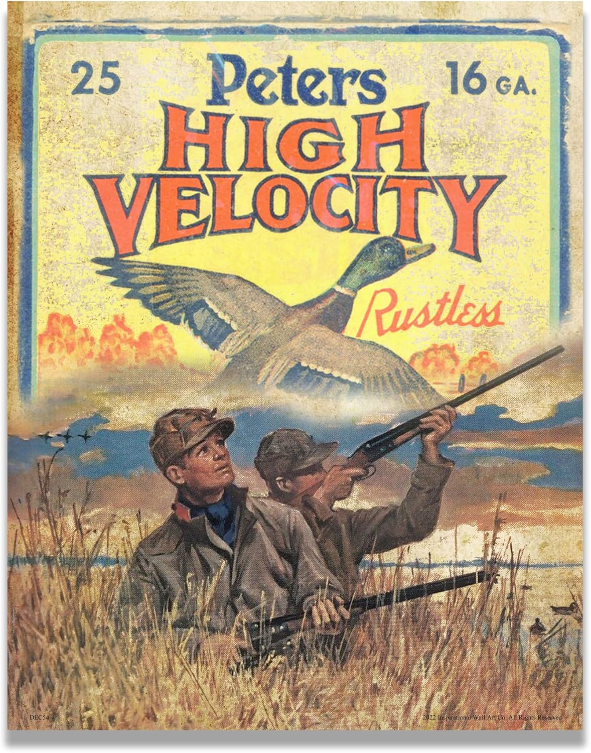 Amazon.com: Shotgun Ad - Vintage Rustic Duck Hunting Wall Decor 8x10 ...