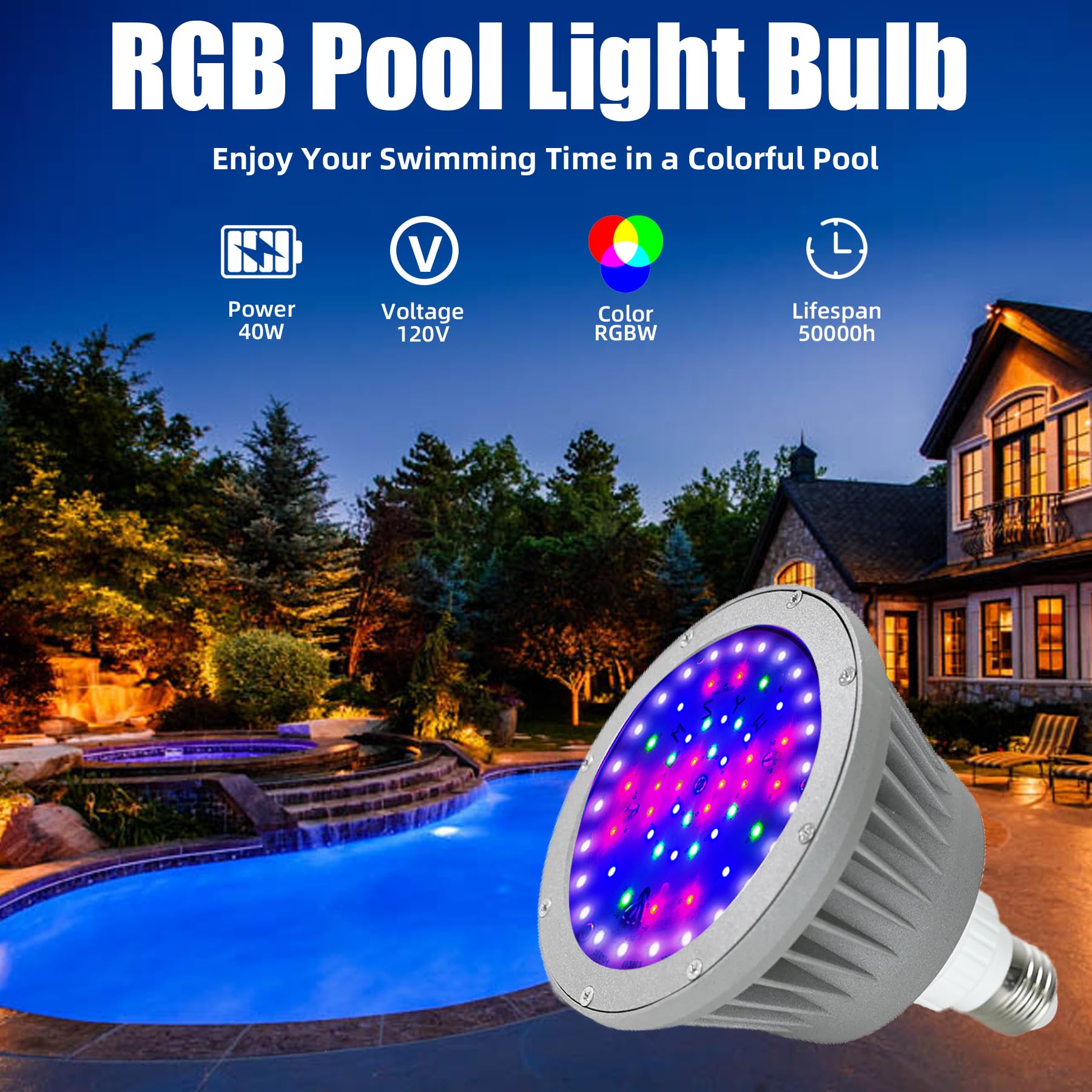 Amazon.com: LED Pool Lights Color Changing for Inground Pool, 120V