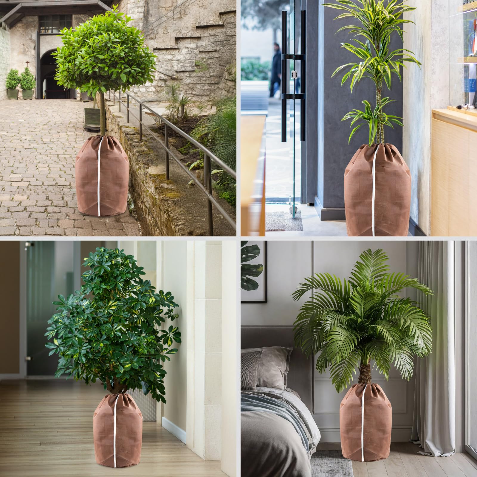 Hydrogarden Pokrowce chroniące przed mrozem, ochrona roślin z otworami drenażowymi, torba chroniąca przed mrozem, 50 x 80 cm