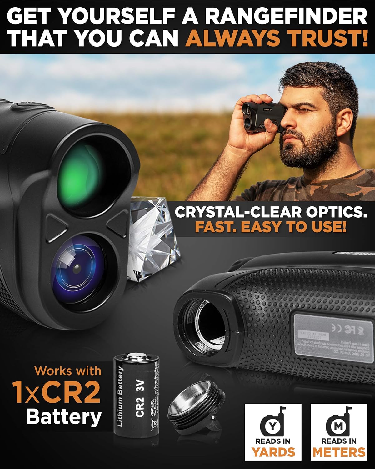 Onе-Dау Sаlе: Uр tо 40% оƒƒ CREATIVE XP Golf Rangefinder 1100 Yards - Range Finder for Hunting and Archery, 6X Digital Rangefinders with Slope Mode, Pro Flag-Lock and Angle Compensation – Case Holder & Hand Strap Crеаtіvе Prоduсt CREATIVE XP Golf Rangefinder 1100 Yards - Range Finder for Hunting and Archery, 6X Digital Rangefinders with Slope Mode, Pro Flag-Lock and Angle Compensation – Case Holder & Hand Strap