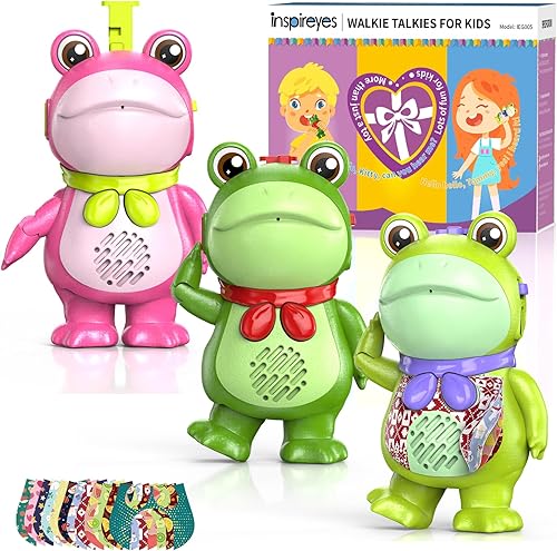 Miniatura 14 de Walkie Talkies para niños recargables, juguetes para niños y niñas de 3 a 12 años, paquete de 3 radios de dos vías de largo alcance, regalos