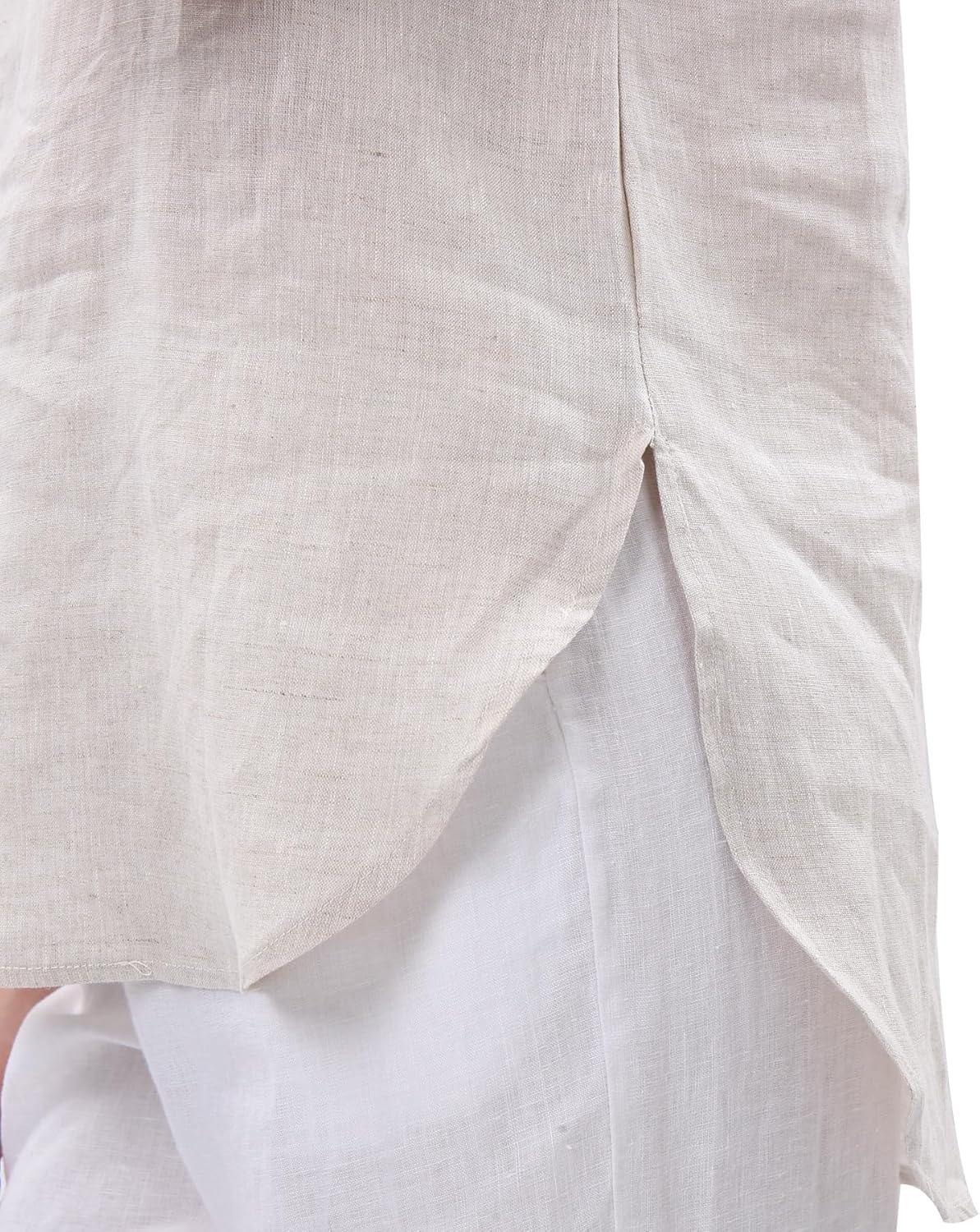 Amazhiyu Womens 100% Linen Tank Tops Casual Crewneck Sleeveless Blouses Summer - Image 4