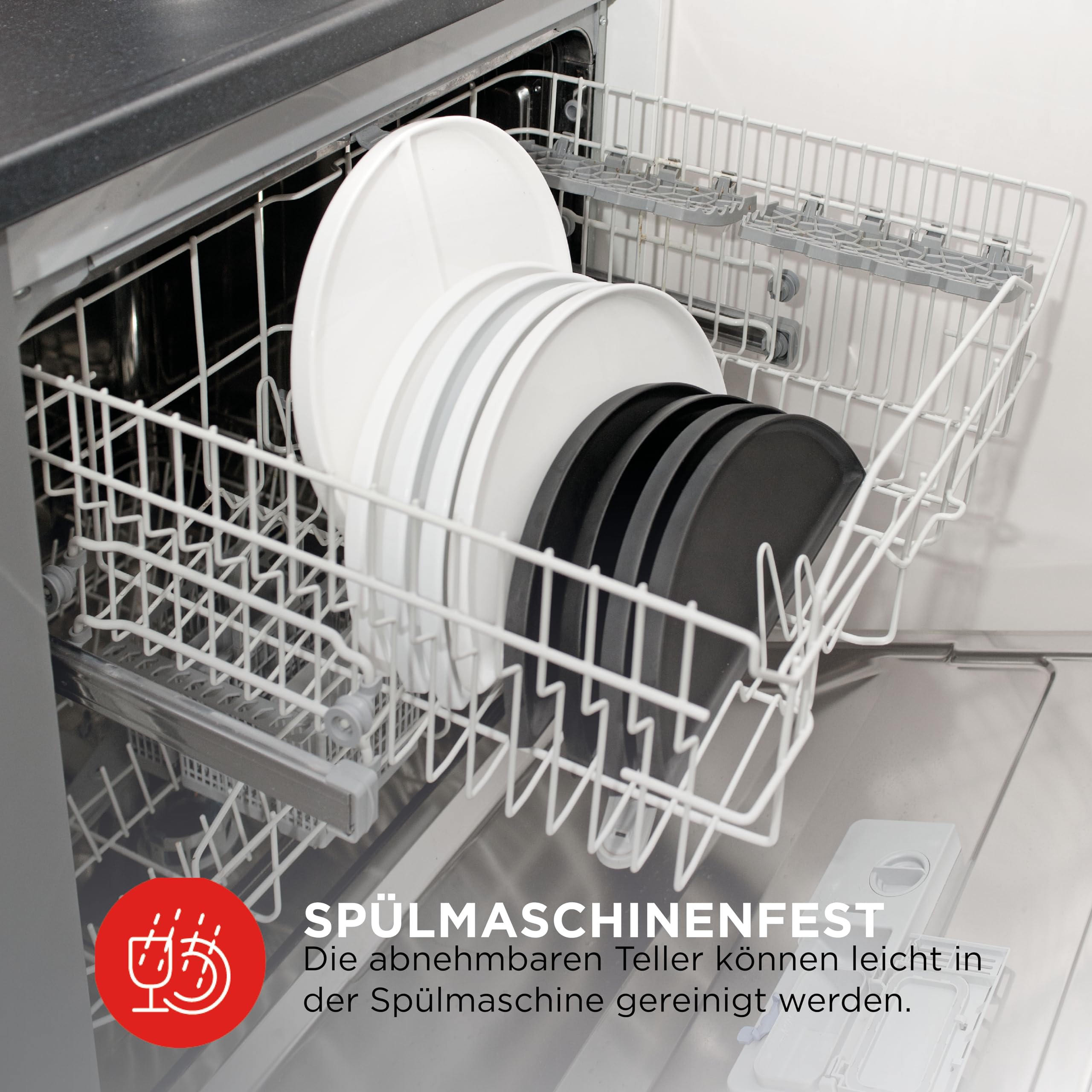 Chef's Dinnerparty - Raclette Grill weiß - Elektrogrill - Innengrills & raclettes - Gourmet-Set für 4 bis 5 Personen - PFAS Frei