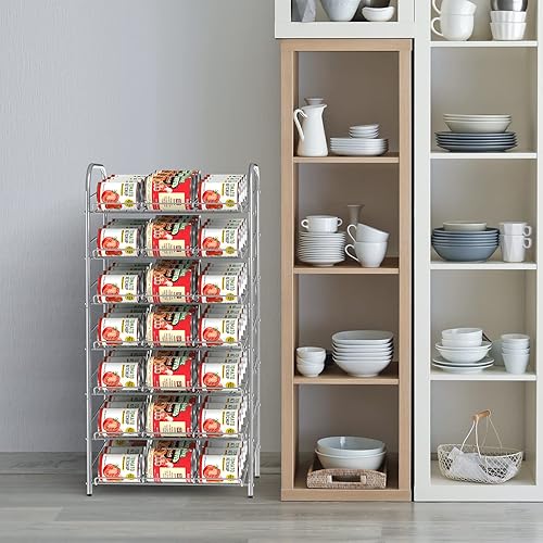 Miniatura 4 de YBING Organizador de latas para despensa de 7 niveles organizador de latas dispensador de almacenamiento con capacidad para hasta 84 latas para