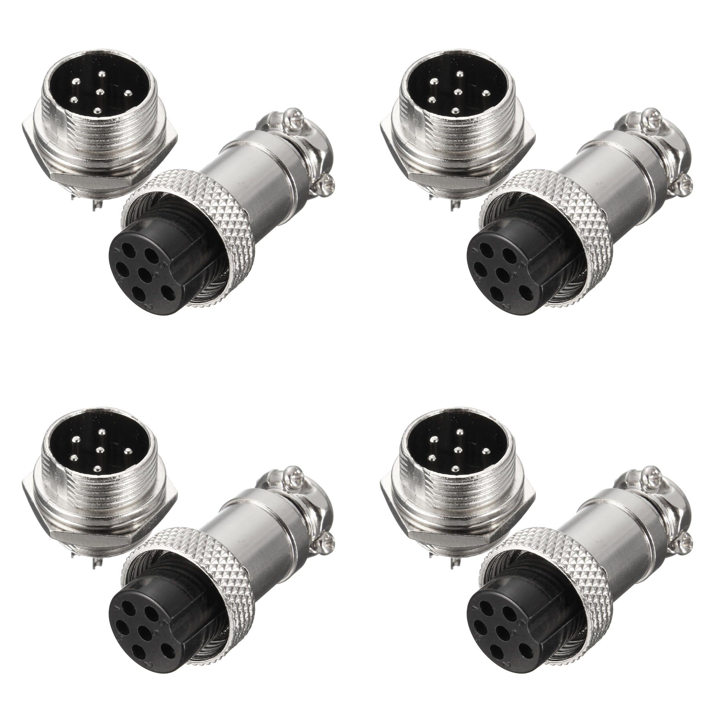 (4 pc) FlyRobo GX16 6-Pin Circular Aviation Socket Plug Male and Female Panel Connector-image-49