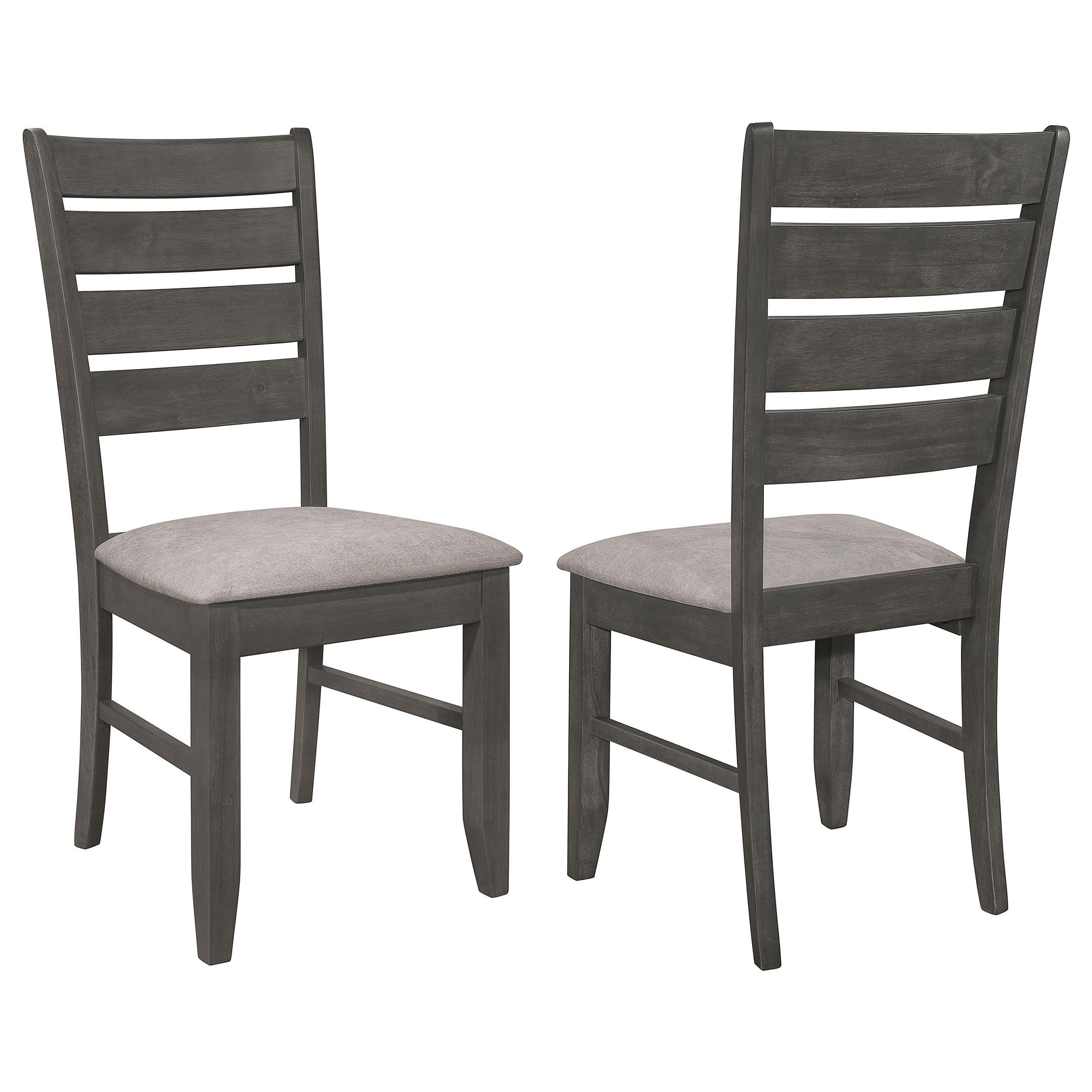 グレー スラットバックチェア Amazon.com - Coaster Home Furnishings - Dalila - Wood Dining Side