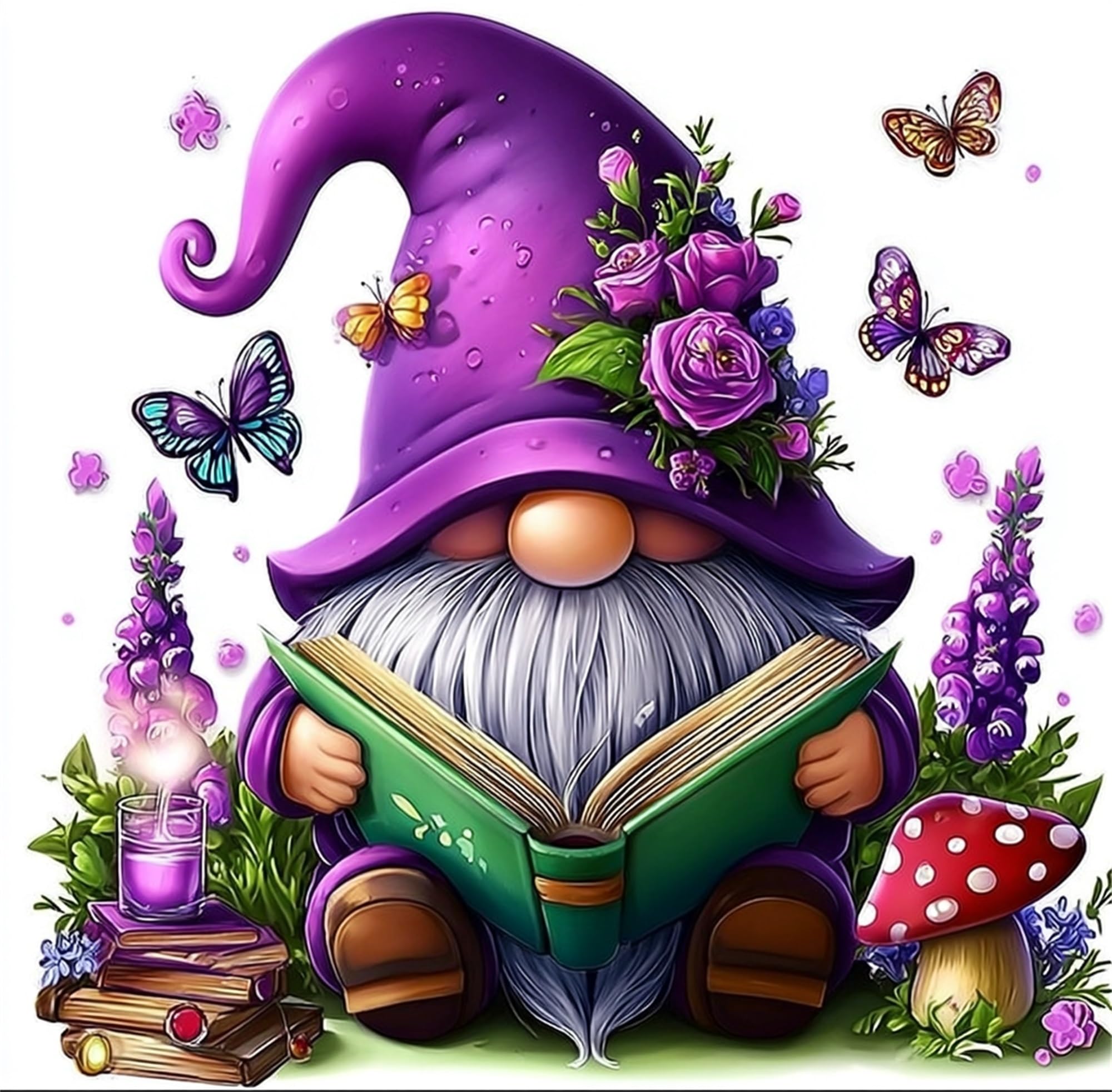 Jiqinsiye Dwarf Paint by Numbers for Adults,DIY Painting Kits for Adult,Color by Numbers,Paint by Number Canvas Crafts Watercolor for Beginner Home Decor