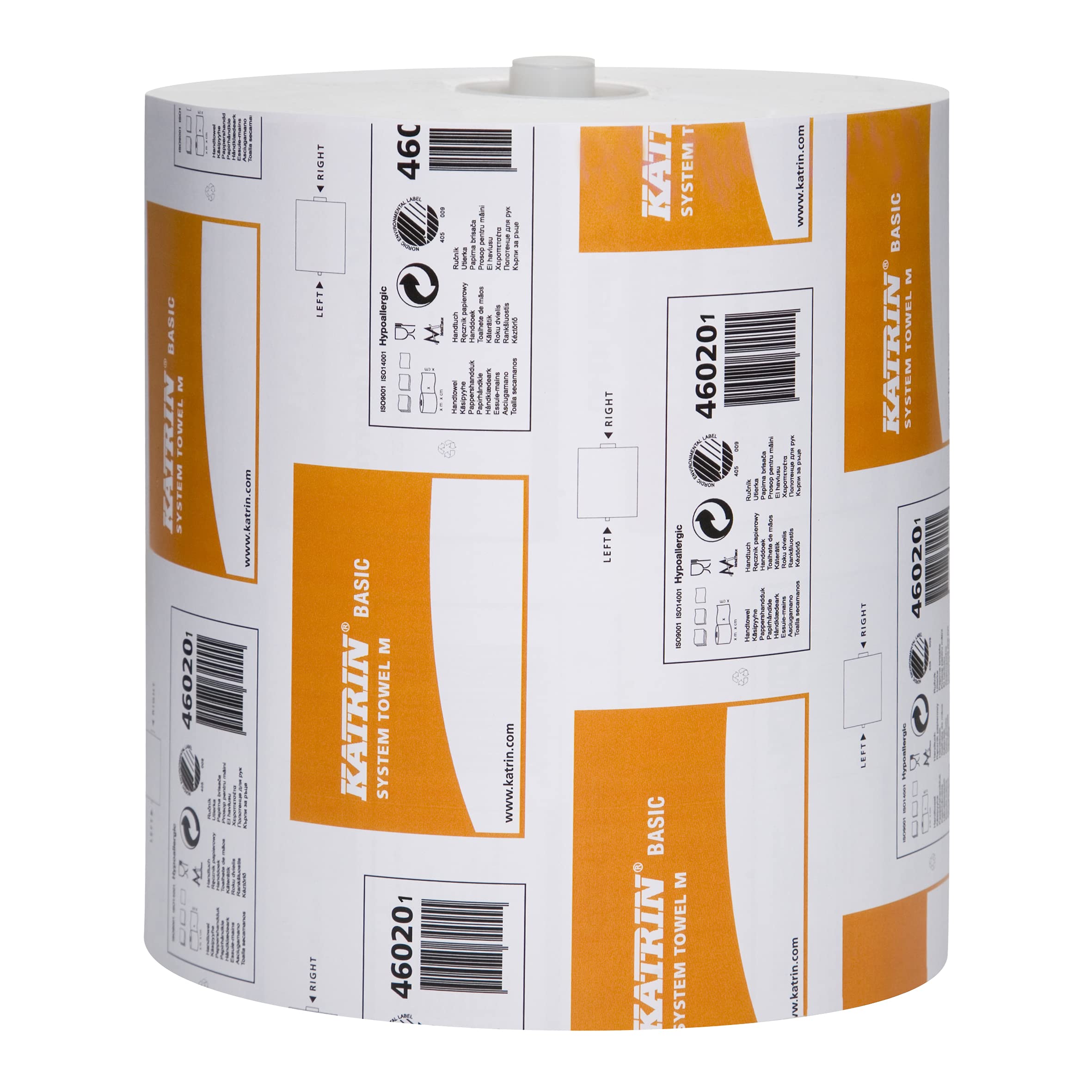 Katrin Basic System - Rotolo di asciugamani a 1 strato, 21 x 180 m, colore: Bianco naturale