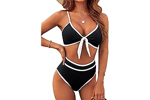 Big Boobed Bathing Suits: Womens High Waisted Bikini Set
