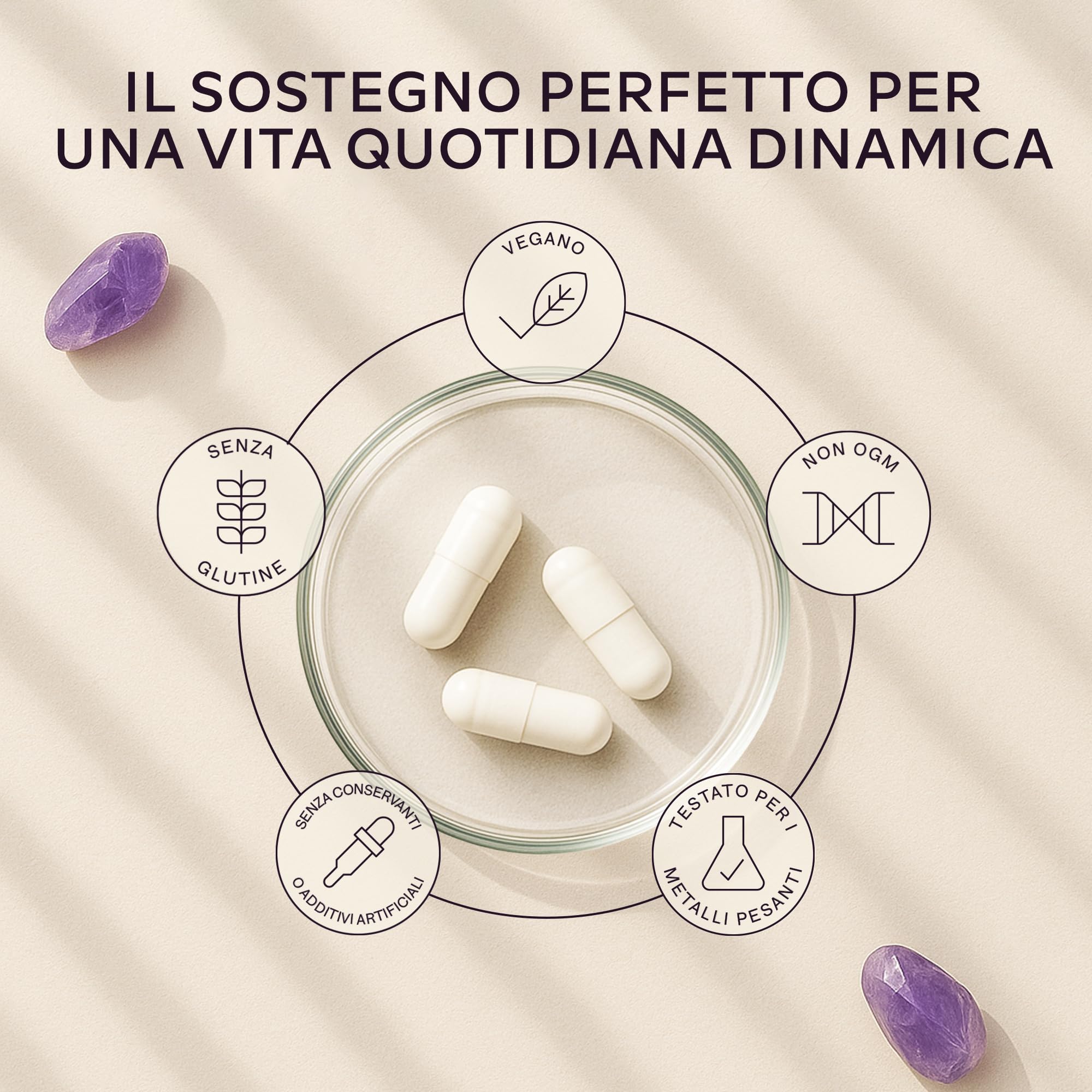 Magnesio Completo 1651mg | 5 Fonti di Magnesio: Citrato, Bisglicinato (Glicinato), Malato, Taurato, Ossido - 425mg Mg Elementare - Integratori Stanchezza - Integratore Donna e Uomo - 180 Capsule