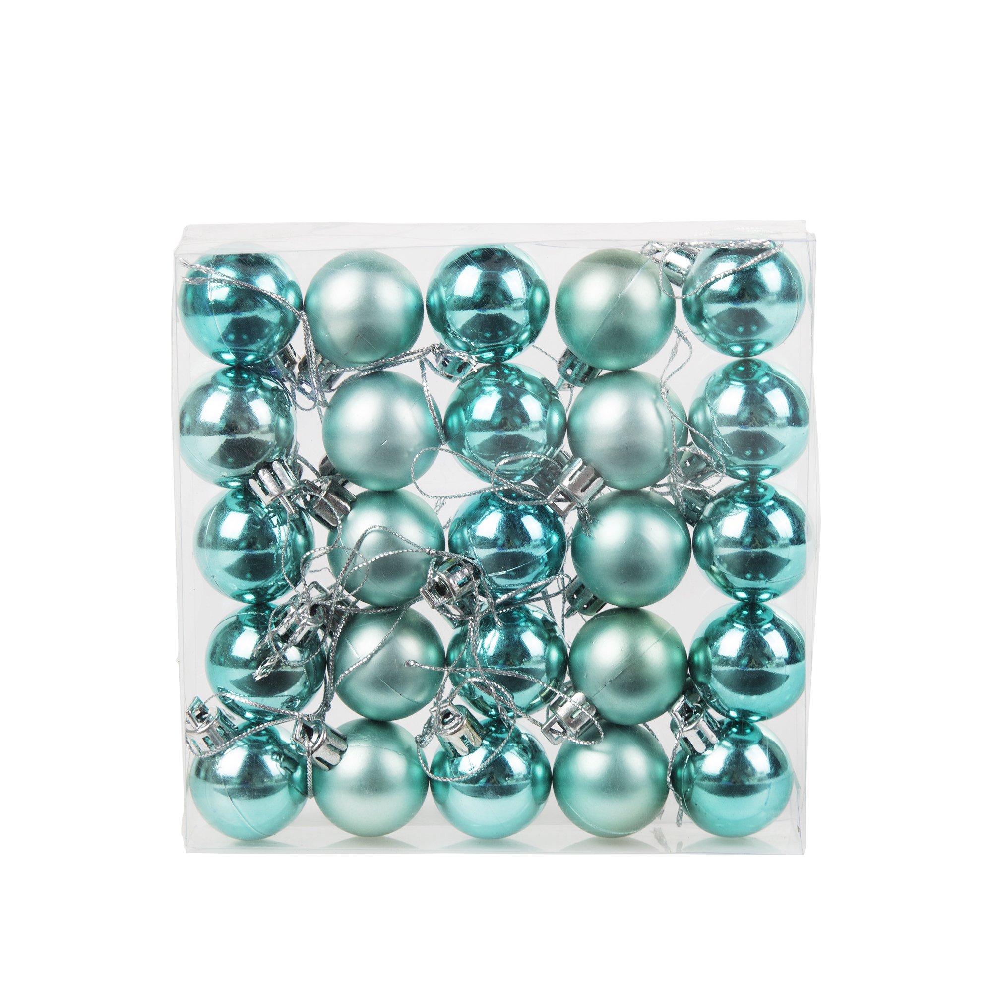 Rockparty Shatterproof Christmas Baubles – Decorative Ornaments For Holiday Décor – Ideal For Christmas Trees And Garlands – Durable, Stylish, And Safe For Festive Celebrations (Turquoise, 24)