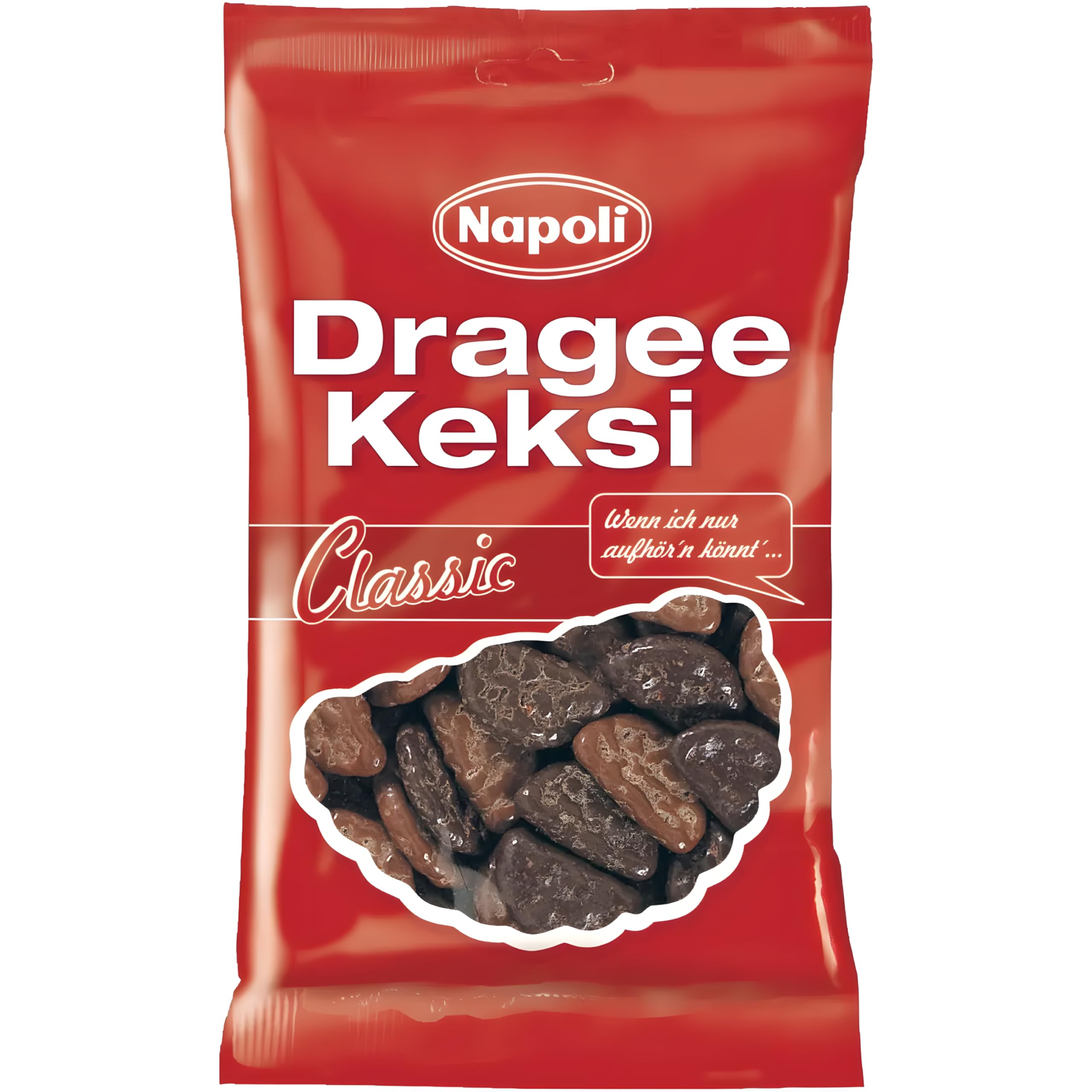 Napoli Drageekeksi Classic 18 x 85 g (1,53 kg) – mit Milchschokolade (29%) und Schokolade (29%) überzogene Keksspezialität – hergestellt von Josef Manner & Comp. AG (Österreich)