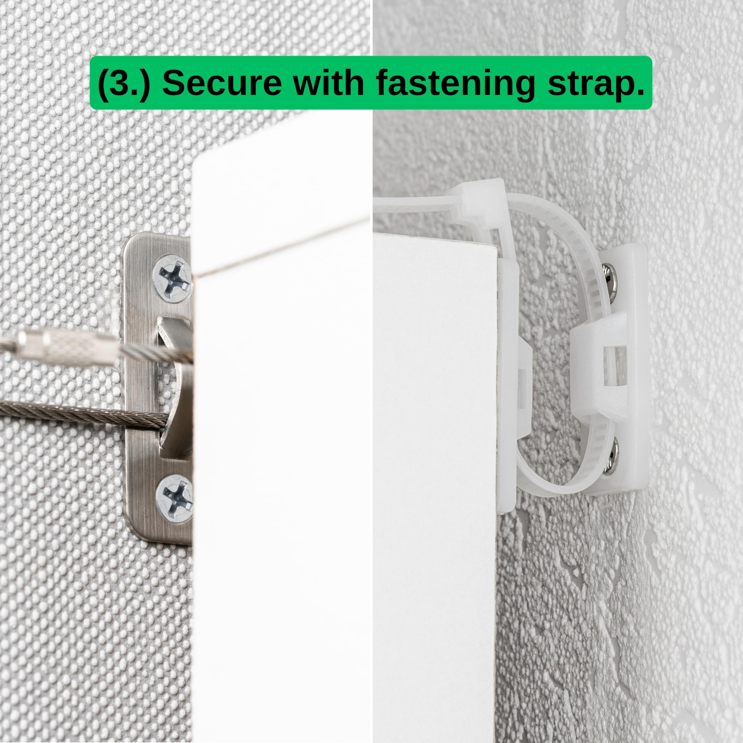 Protection anti-basculement pour étagères, commodes et armoires, 12 paquets, à visser, facile à activer/désactiver, en métal, pour petits enfants, animaux domestiques, kit avec matériel de fixation