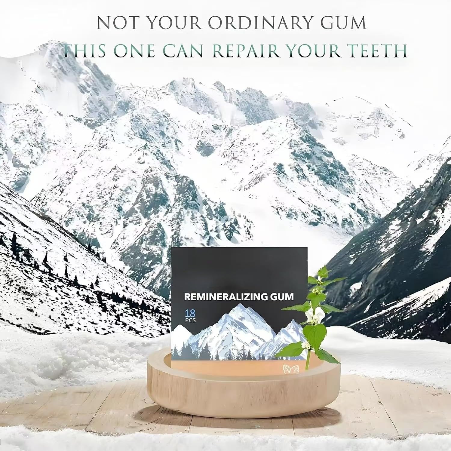 Reminéraliser la gomme, le nano-hydroxyapatite Porgum Support ， Vitamines des dents ， Sous-mélancopes reminenalise la chewing-gum, la respiration fraîche et la protection de l'émail,4Pcs