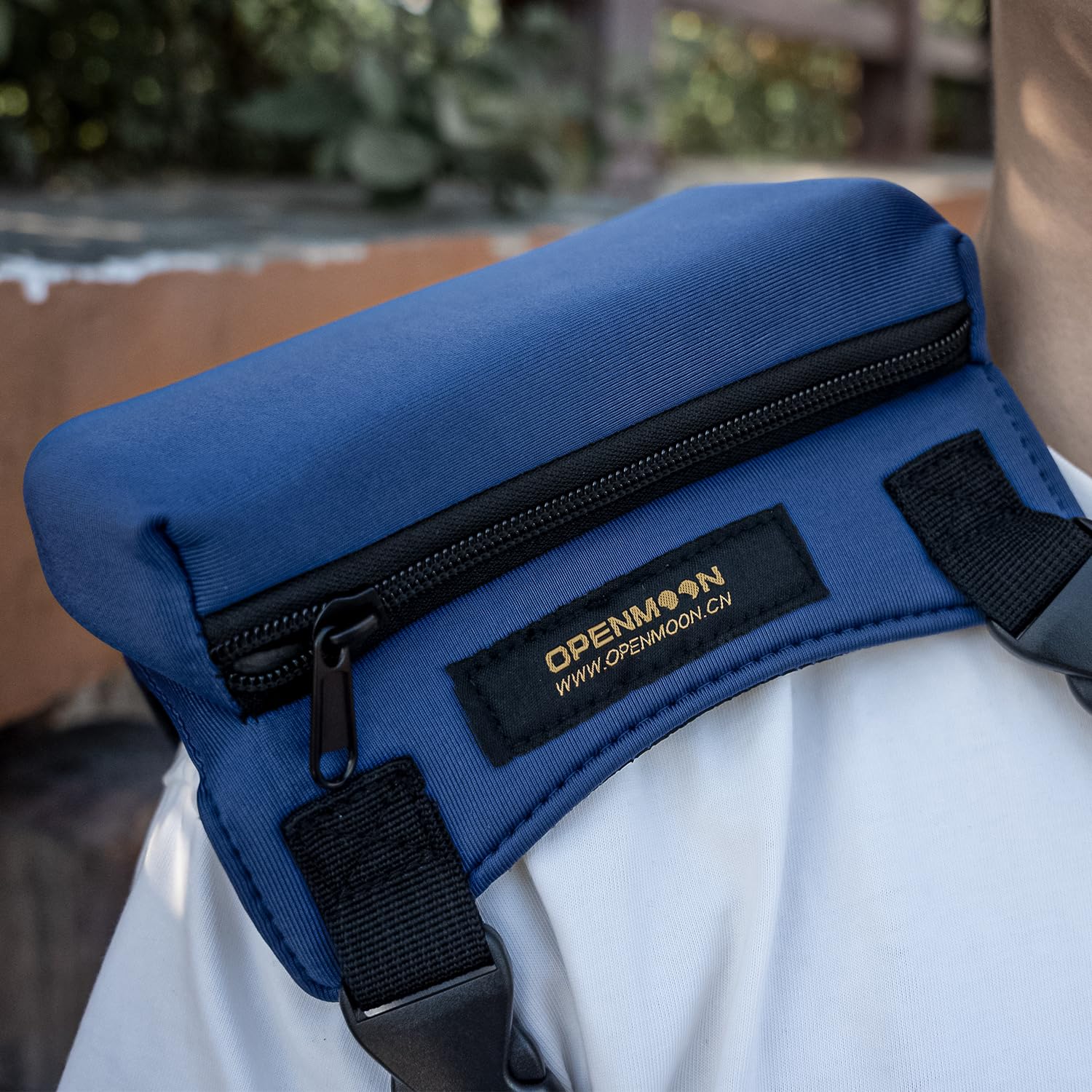 Cojín de hombro universal ultra grueso para cámara, soporte para aliviar el dolor, tejido flexible ajustable (azul), azul, Talla única