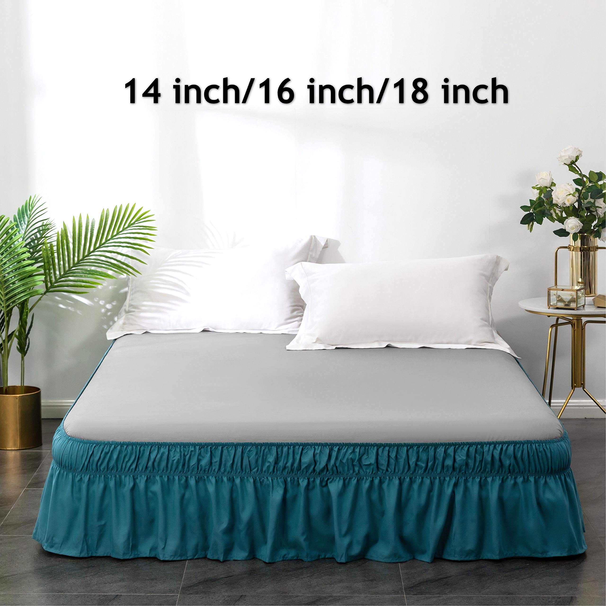 Queen Size Holiday Skirts Queen Easy Fit Ruffled Wrap Around White