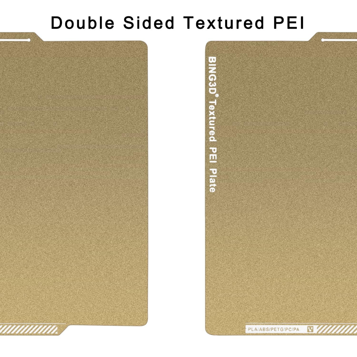 for Bambu Lab A1/X1C/X1/X1E/P1P/P1S 3D Printers, 3D Printers 257x257mm Spring Steel Plate (Double-sided PEI gold frosted texture)