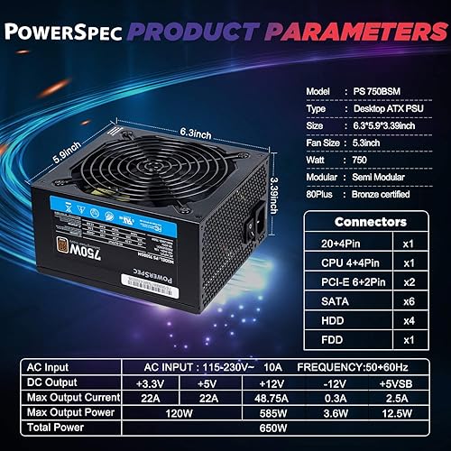 Miniatura 7 de Micro Center AMD Ryzen 7 7800X3D 8-Core16-Thread Procesador de escritorio con MSI PRO B650-P WiFi ProSeries Motherboard y PowerSpec 750W Fuente de