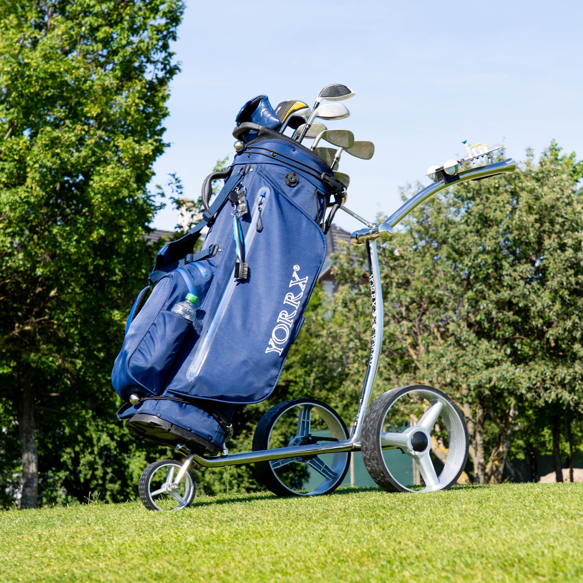 Slim Lion 4S Pro Edelstahl Golftrolley – Kompakter, platzsparender Premium Golfwagen mit Schnellspannsystem, optimaler Stabilität und umfangreicher Vollausstattung - TopTip