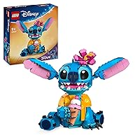 LEGO | Disney Stitch Giocattolo - Personaggio da Esposizione con Cono Gelato e Fiore Decorativo