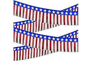 Parade Float Foil Fringe for Trailer: 4 Pack 10 ft x 15"...