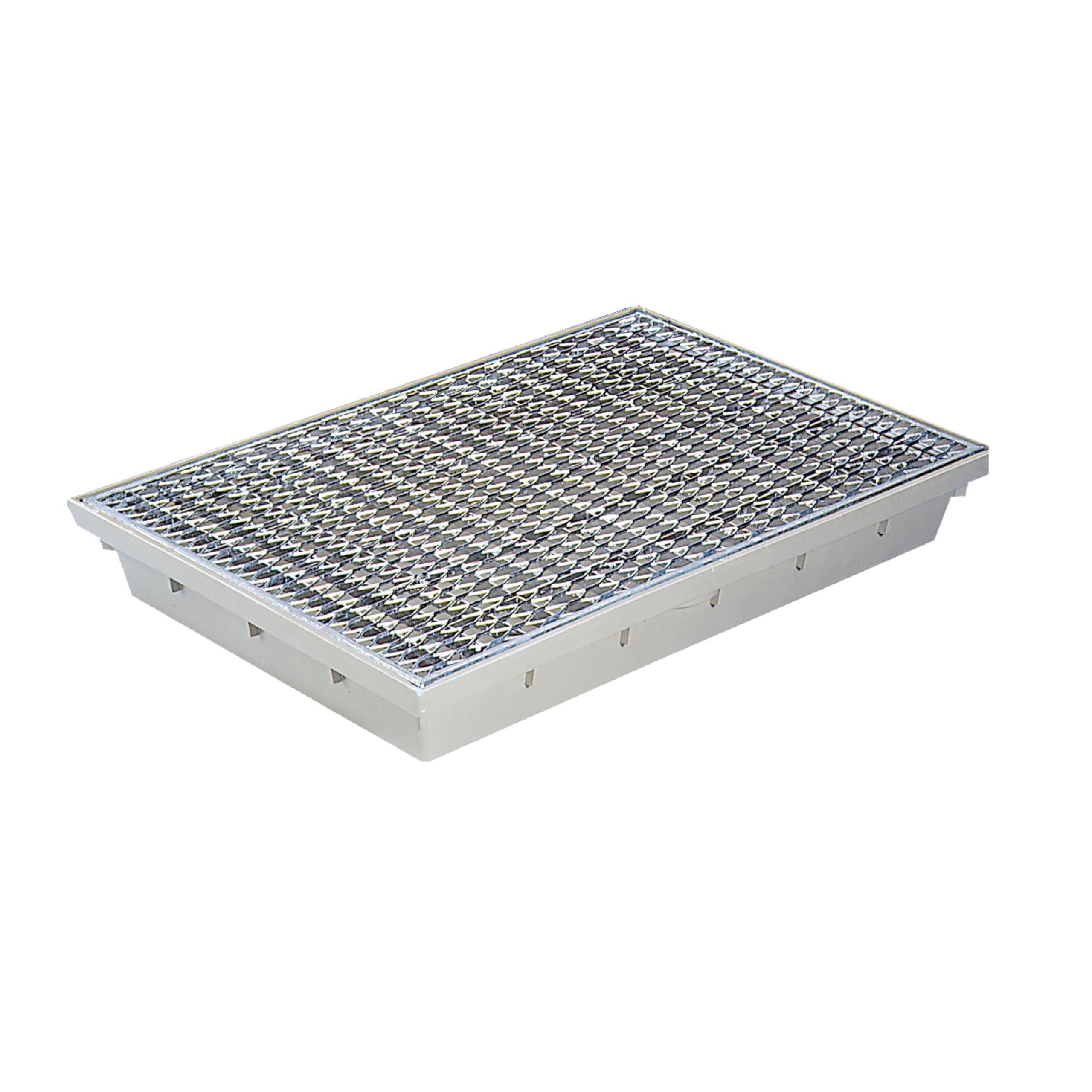 MEA SMC Einbau-Fußmatte, 75 x 50 x 8 cm, mit Metallgitter – für Eingangsbereiche von Gebäuden – strapazierfähig und pflegeleicht