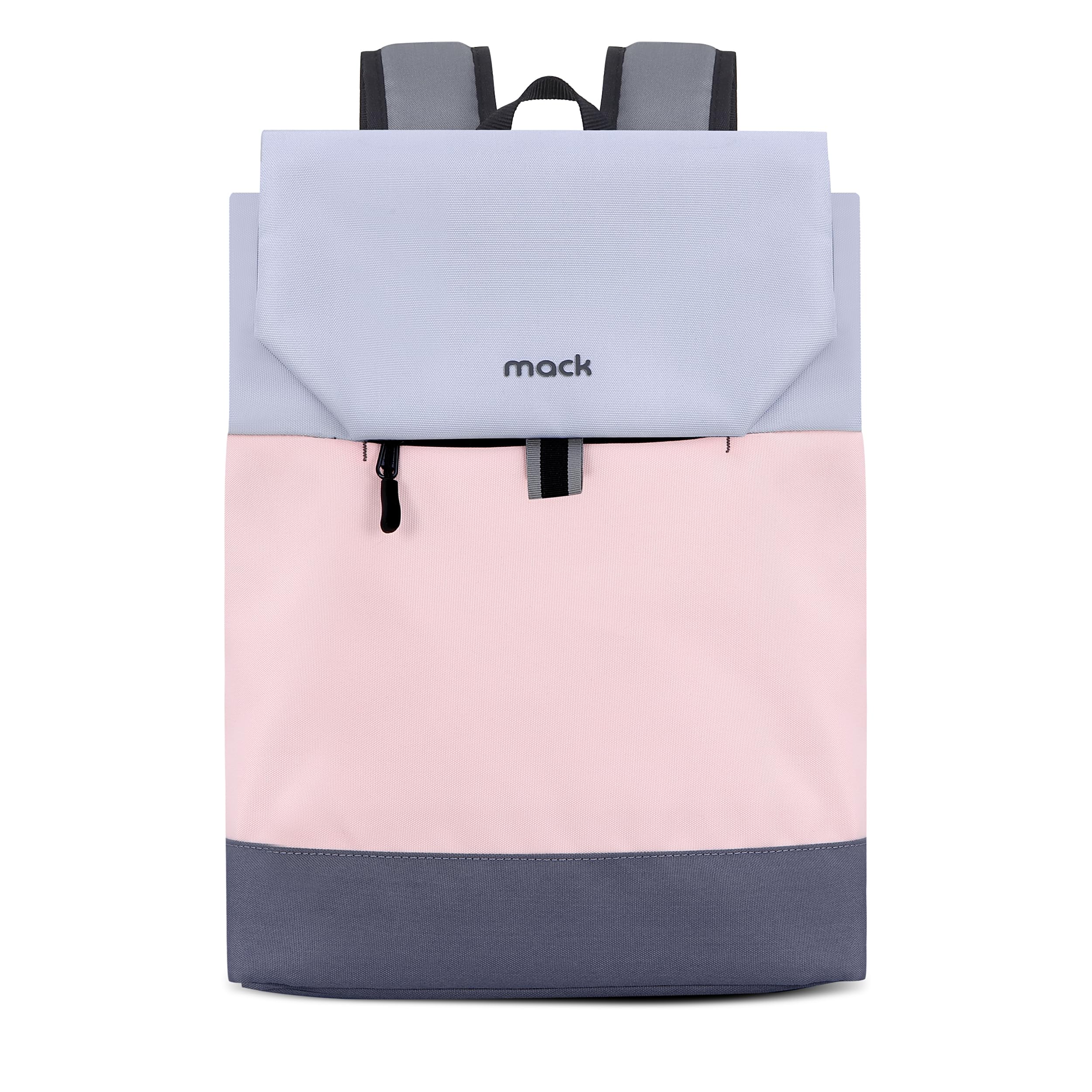 Mack Zen Eco MCE-1302 Sırt Çantası - Macbook Çantası, Hırsızlığa Karşı Koruma, Küçük, Mini, 13-14 inç Laptop, Günlük ve İş Kullanımı, Şık Tasarım, Üniversite ve Okul İçin, Pembe Gri