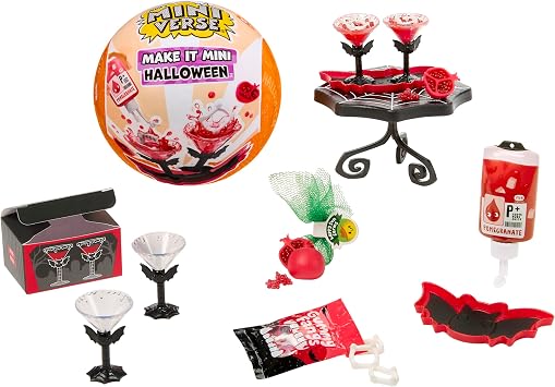 MGAs Miniverse Make It Mini Halloween 2026, Corpse Bride, Mini Collectibles, Mystery Blind Packaging, Spooky, Halloween, Seasonal, DIY, Crafts, Resin Play, Replica Food, NOT Edible, Collectors, 8+