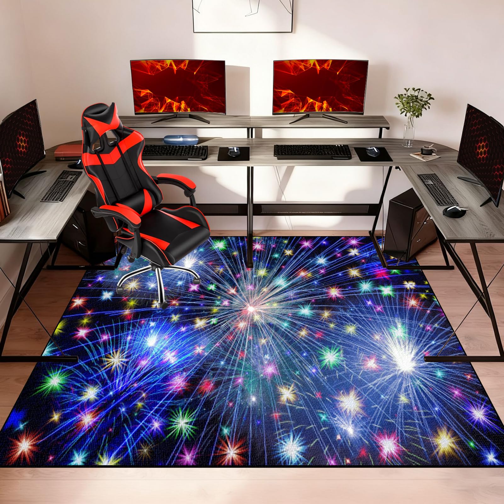 Tapis de Chaise Gaming Antidérapant, Tapis Protection Sol Chaise Bureau pour Sols Durs, Protège Parquet Chaise roulettes, Tapis de Sol Bureau pour Stratifiée, Bureau et Chambre 180 x 230 cm