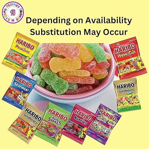 Miniatura 3 de Gomitas de caramelo alemán Haribo de 5 libras a granel  16 paquetes de gomitas surtidas  Melocotones, Starmix, Happy Cola, serpientes gemelas,
