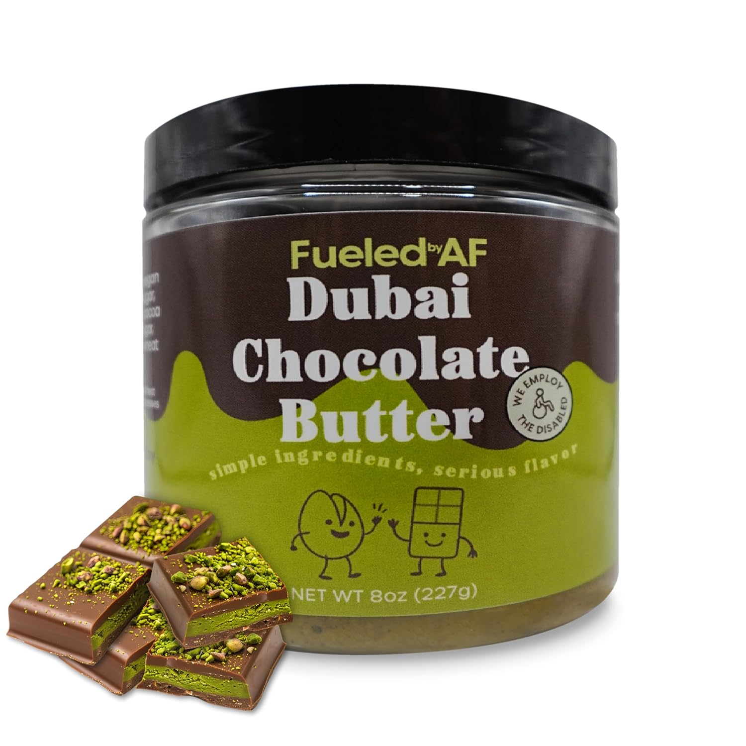 Untable de Chocolate Dubai Fueled AF, Vegano, Keto y Paleo, 8 oz