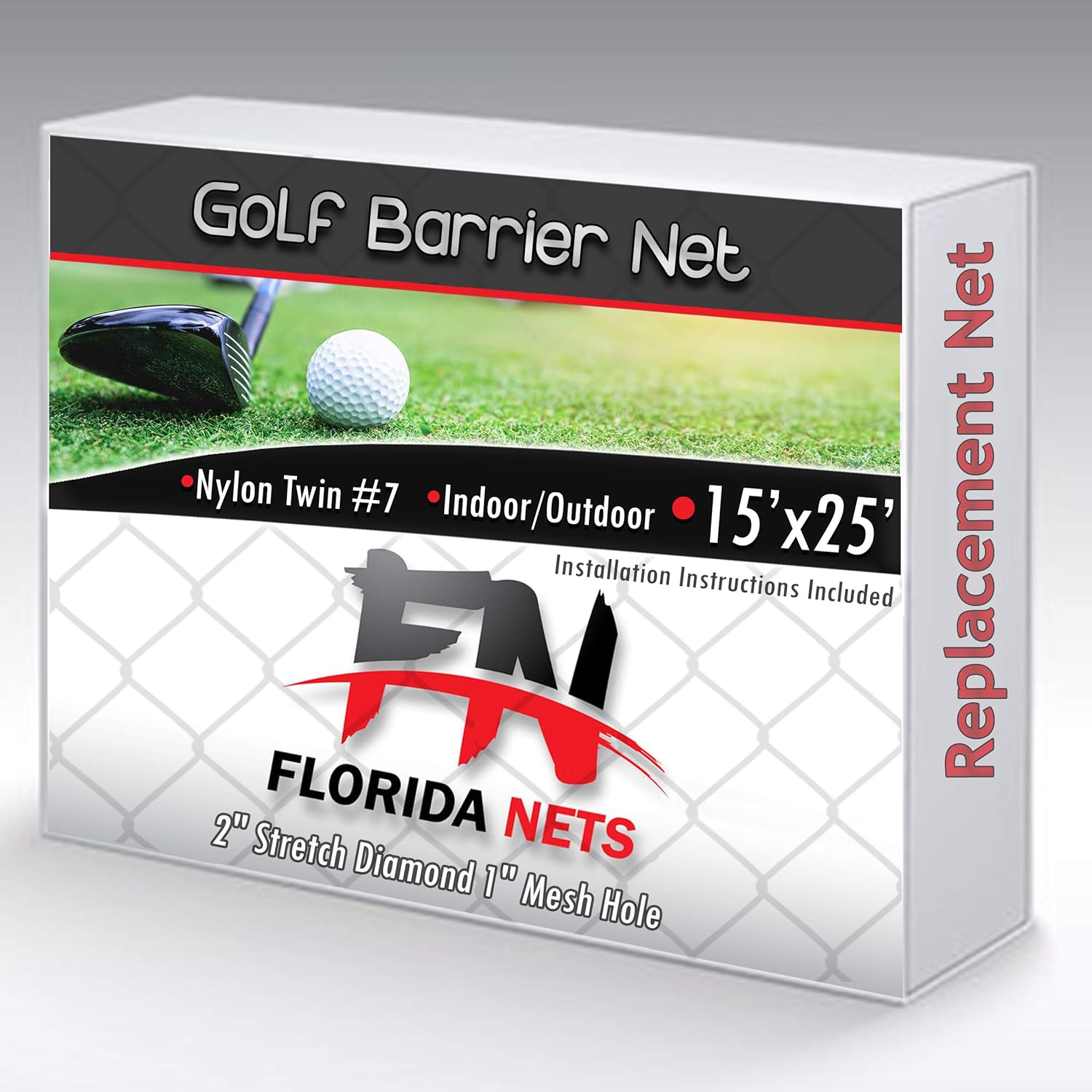 Golf Barrier Net, Golf Ball Barrier Nets, Golf Net, Backyard Sports Netting, Hockey Barrier 15' x 25' : Sports & Outdoors