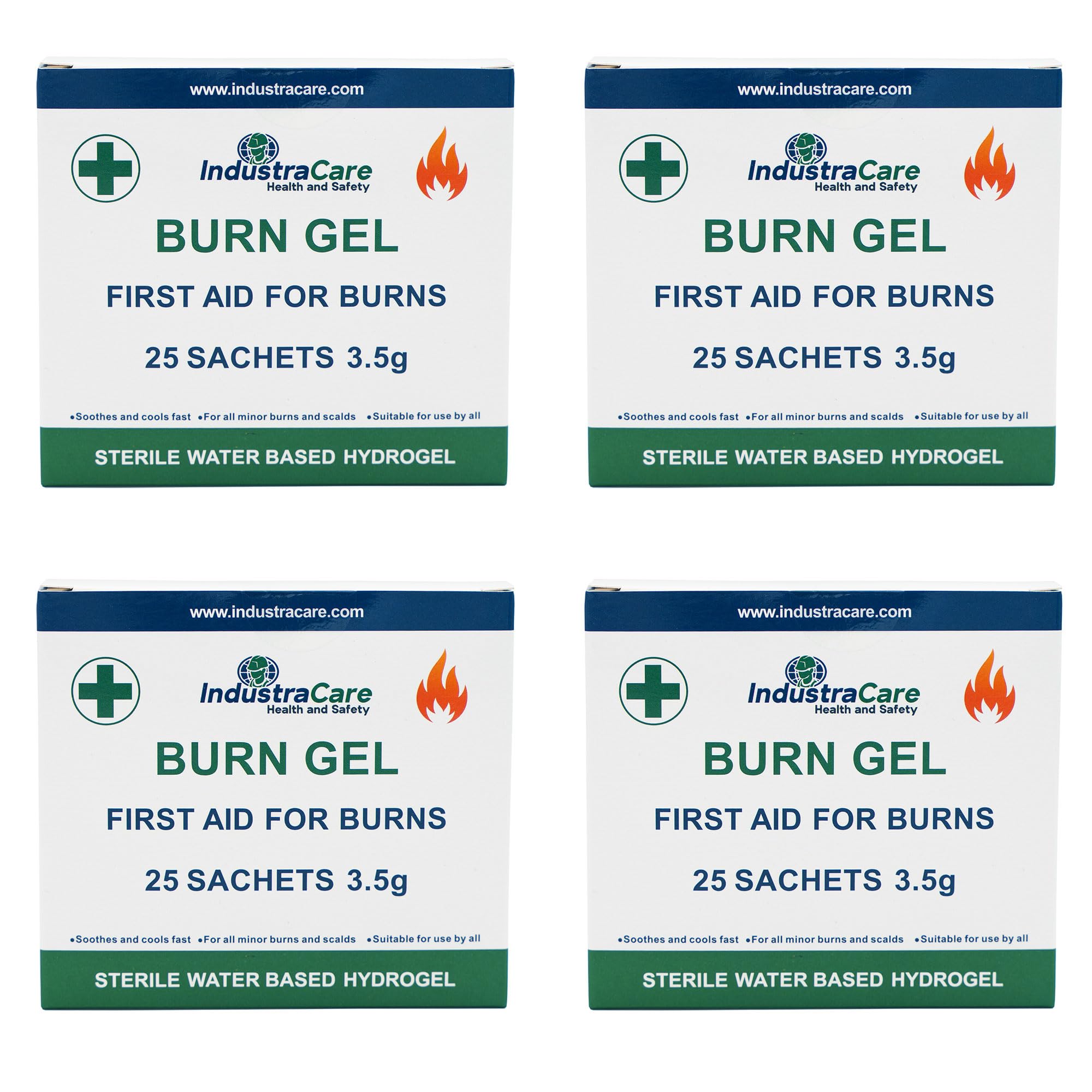 Sponsored Ad – 100 Bulk Pack Sterile Compact 3.5g Burns/Scalds/Sunburn Sachet Blots Emergency First Aid Gel Rapid Treatment, Soothes & Cools