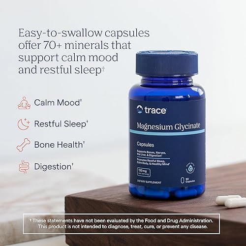 Miniatura 2 de Trace Minerals Magnesium Glycinate - Gentle Magnesium Glycinate Supplement for Healthy Sleep & Relaxation Support - Healthy Mind & Energy - Vegan -