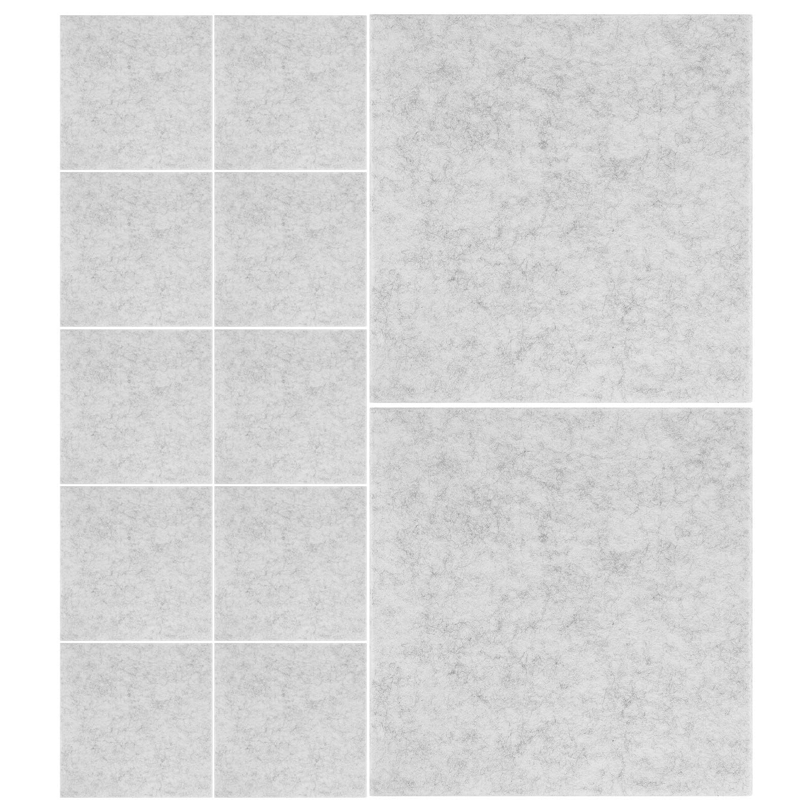 Toyvian Pannelli Fonoassorbenti in Feltro Autoadesivi Quadrati 12 Pezzi per Isolamento Acustico Eliminazione Dispersione Suoni per Piccoli Studi e Uffici