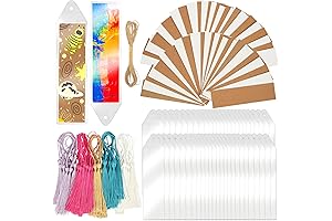 SWATOM Kraft Paper Blank Bookmarks with Tassels