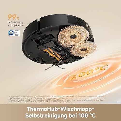 DREAME L50s Pro Ultra Robot Vacuum and Mop Mop with High Temperature Self-Cleaning Automatic Emptying for 100 Days, Suction Power of 30,000Pa, Thorough Cleaning to All - 2