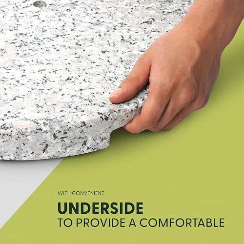 KEPLIN Parasol Base Stand 9kg – Heavy Duty Granite Patio Umbrella Holder for Garden, Outdoor Furniture, Canopy, Gazebo, Awning – Weather Resistant – Fits 45mm Pole (9kg, Granite) - 6