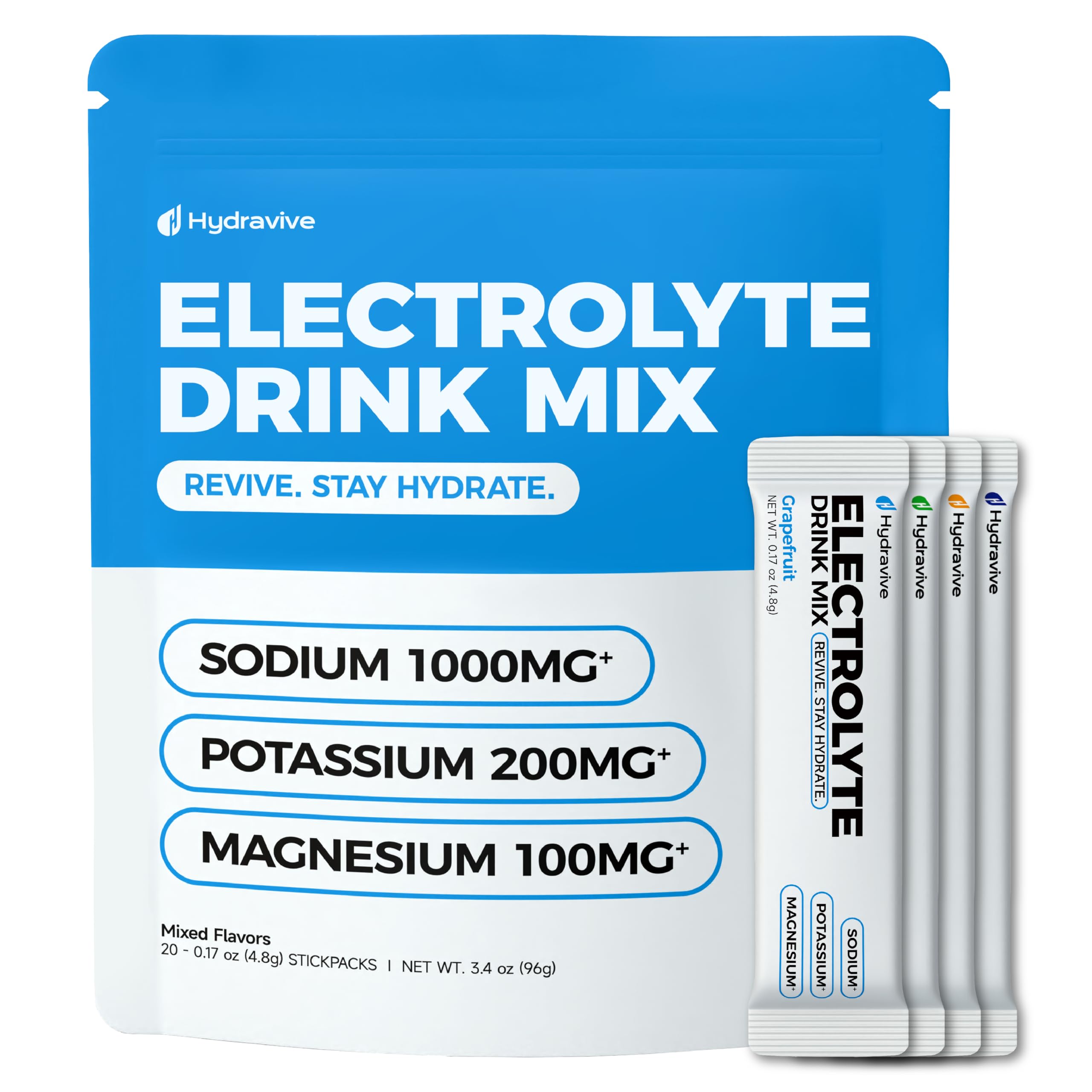 Hydravive High-Sodium Electrolyte Drink Mix
