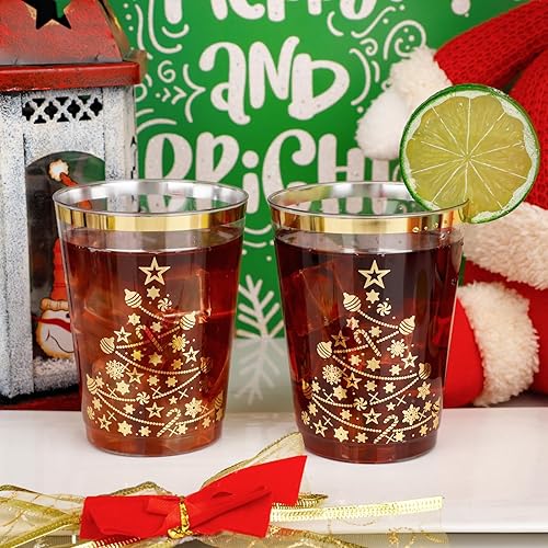 Miniatura 7 de LIYH - 100 vasos de plástico con borde negro de 16 onzas, vasos desechables de plástico transparente, vasos negros para fiestas, bodas, copas de